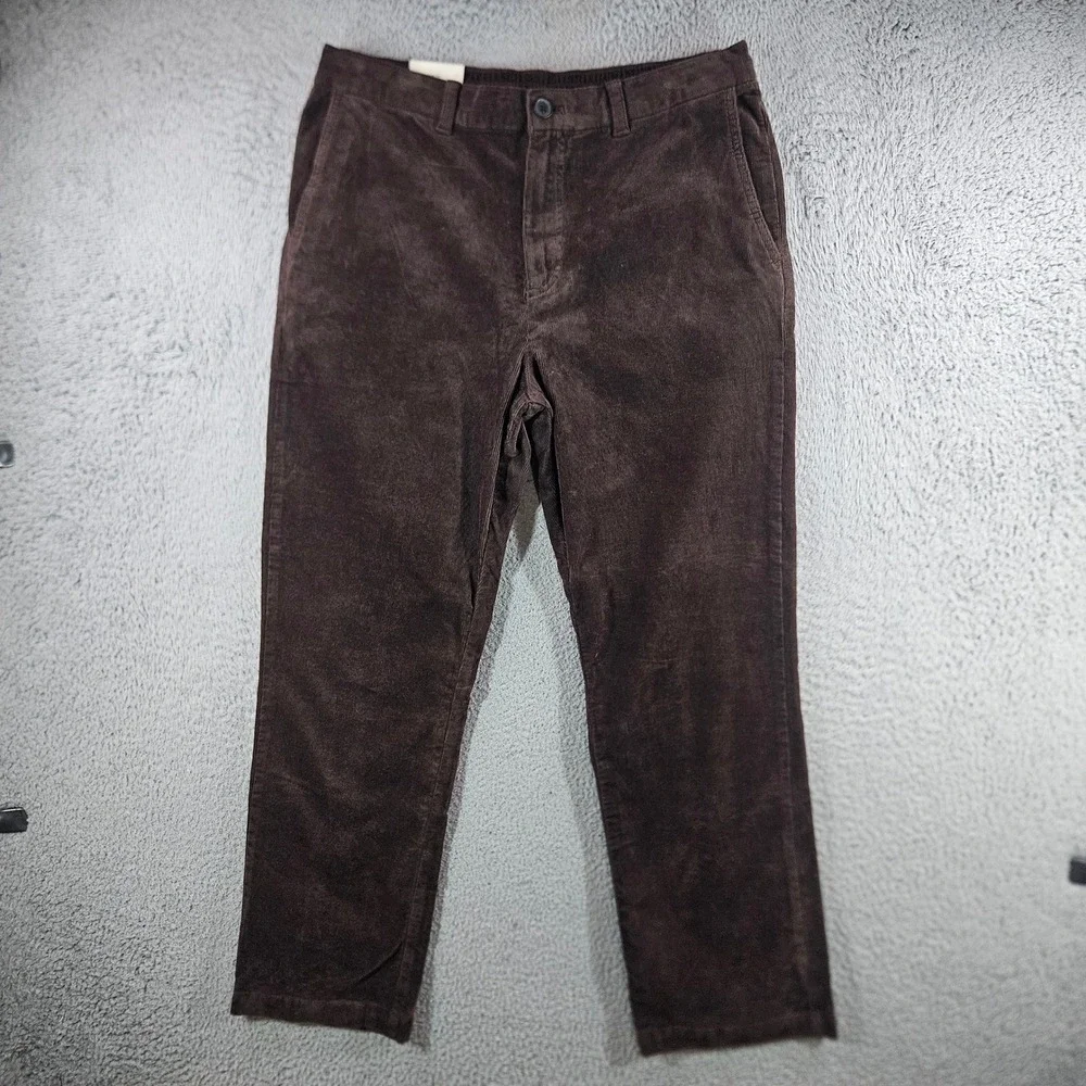 Banana Republic Mens Travel Straight Corduroy Pants Brown 32x30 NEW NWT